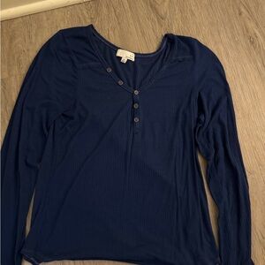 Nordstrom Deep Blue Long Sleeve Tee